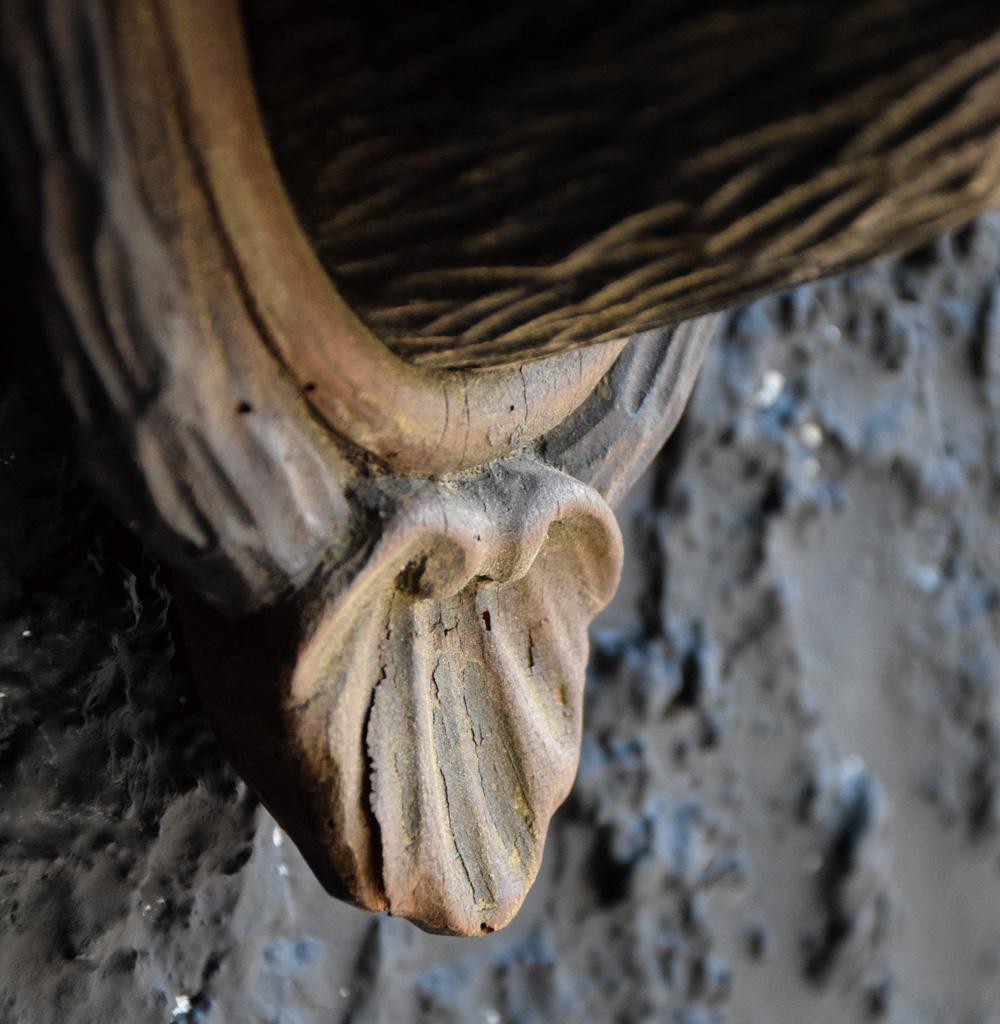 19th Century European Carved Wood Deer’s Trophy Head 2