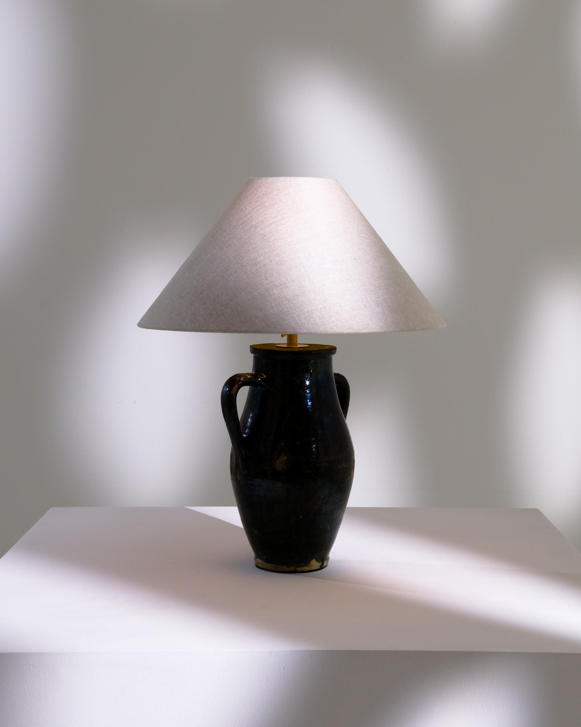 19th Century European Ceramic Jar Table Lamp  2
