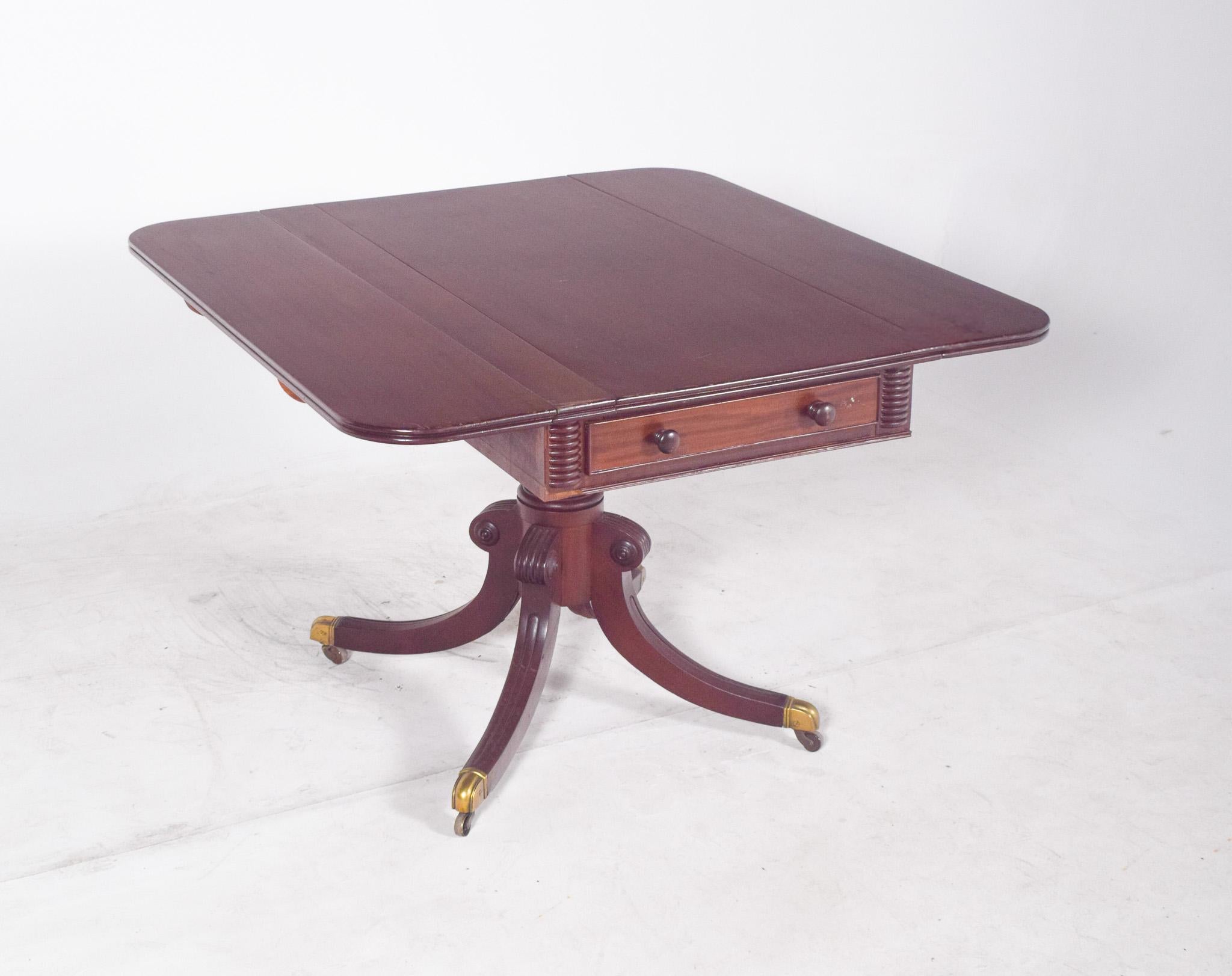 Late Victorian 19th Century European Flip Flap Side Table For Sale