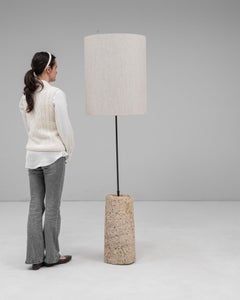 19th Century European Floor Lamp with Creamy White Marble Base