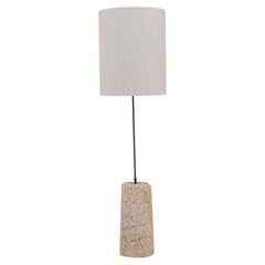 19th Century European Floor Lamp with Creamy White Marble Base
