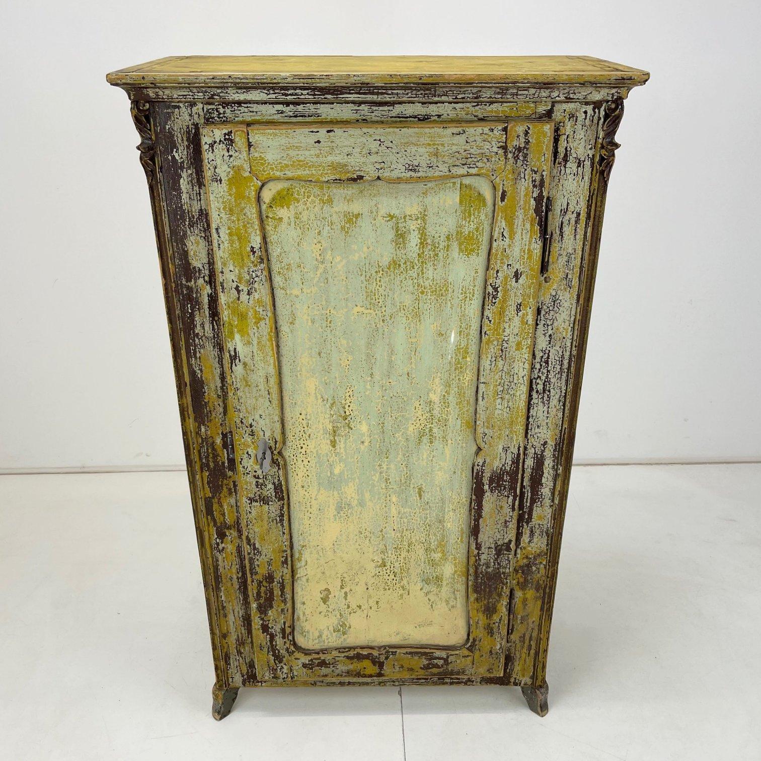 19th Century European Food Cabinet with Original Patina For Sale 7