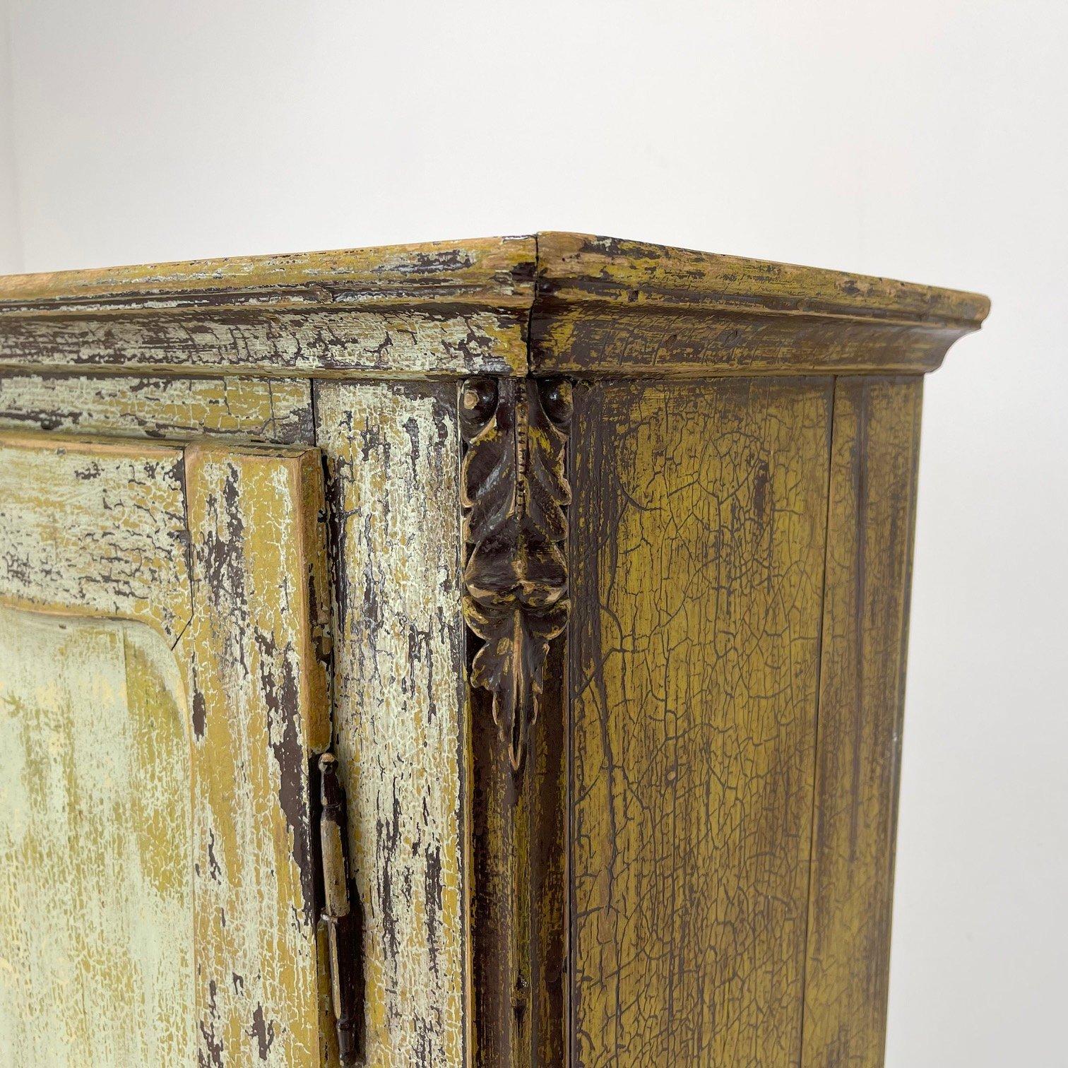 Czech 19th Century European Food Cabinet with Original Patina For Sale