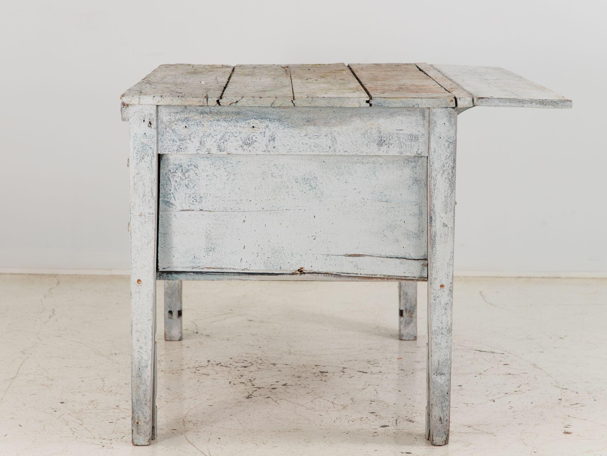 British 19th Century European Gray Painted Workbench For Sale