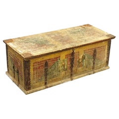 19th Century European Hand Painted Blanket Chest