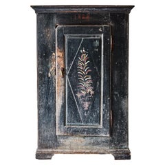 19th Century European Hand Painted Dowry Armoire