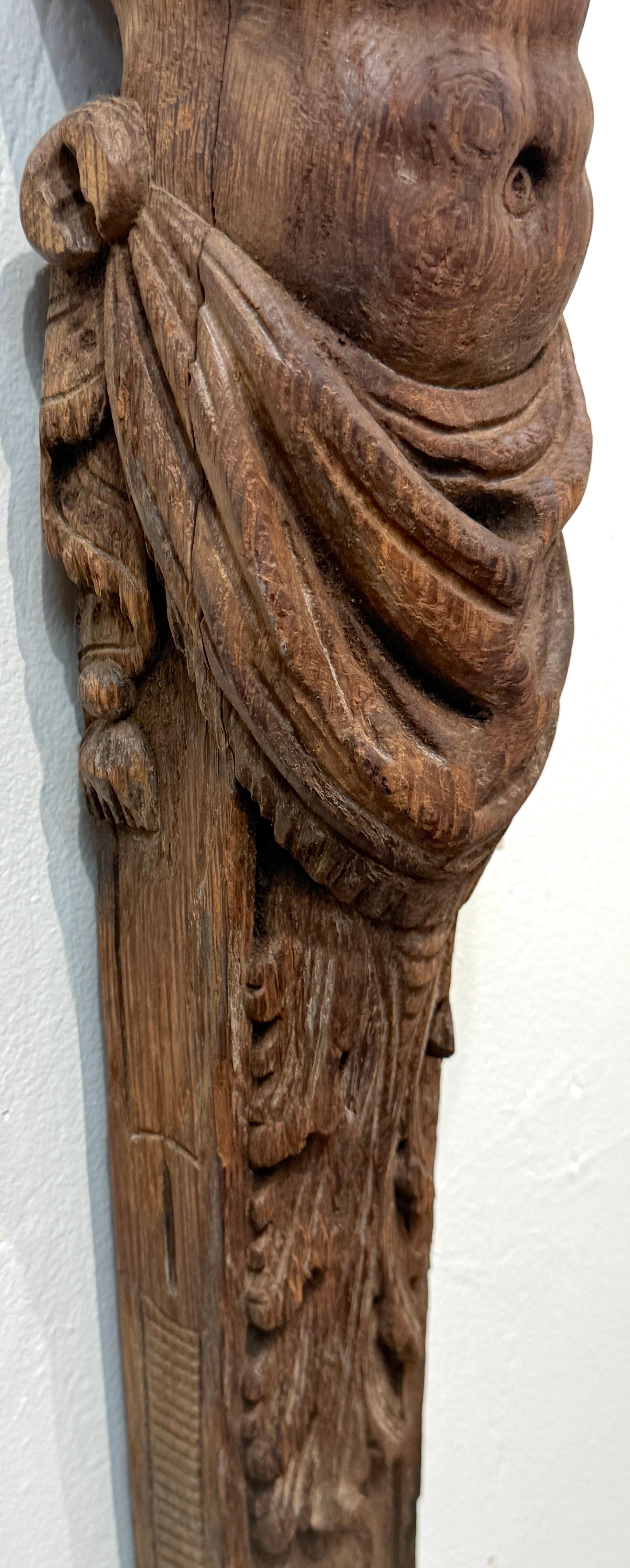 19th Century European Hercules Herm Architectural Carving For Sale 8