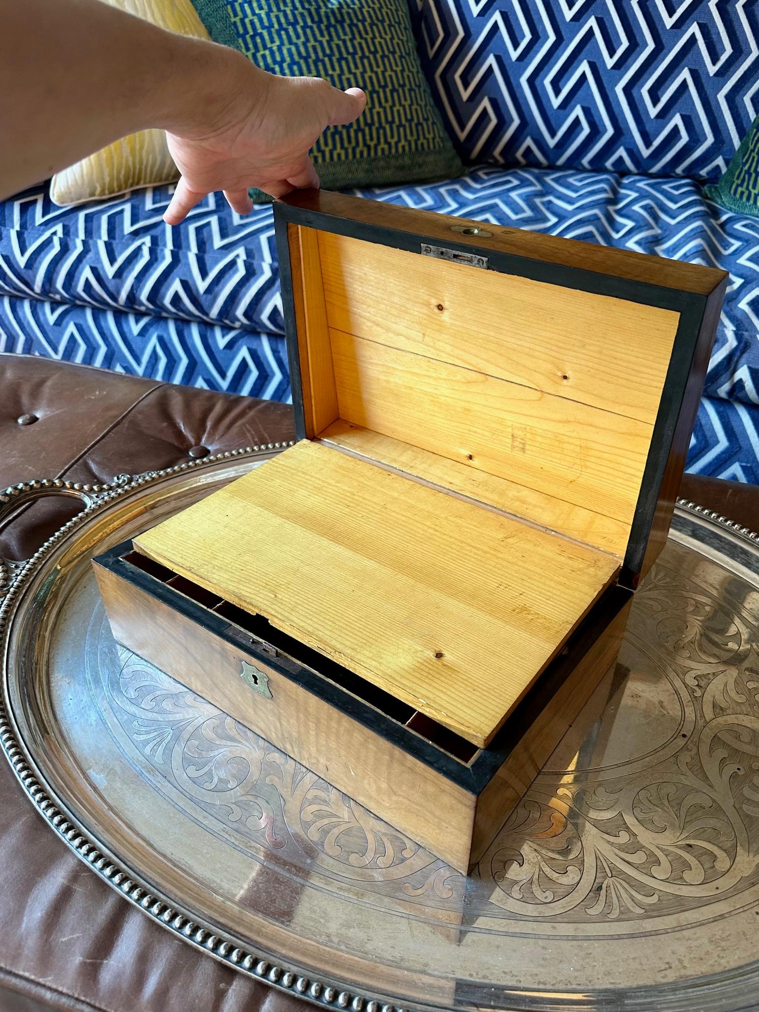 19th Century European Inlaid Decorative Lap Desk Box For Sale 4