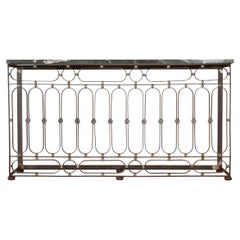 19th Century European Iron & Zinc Console