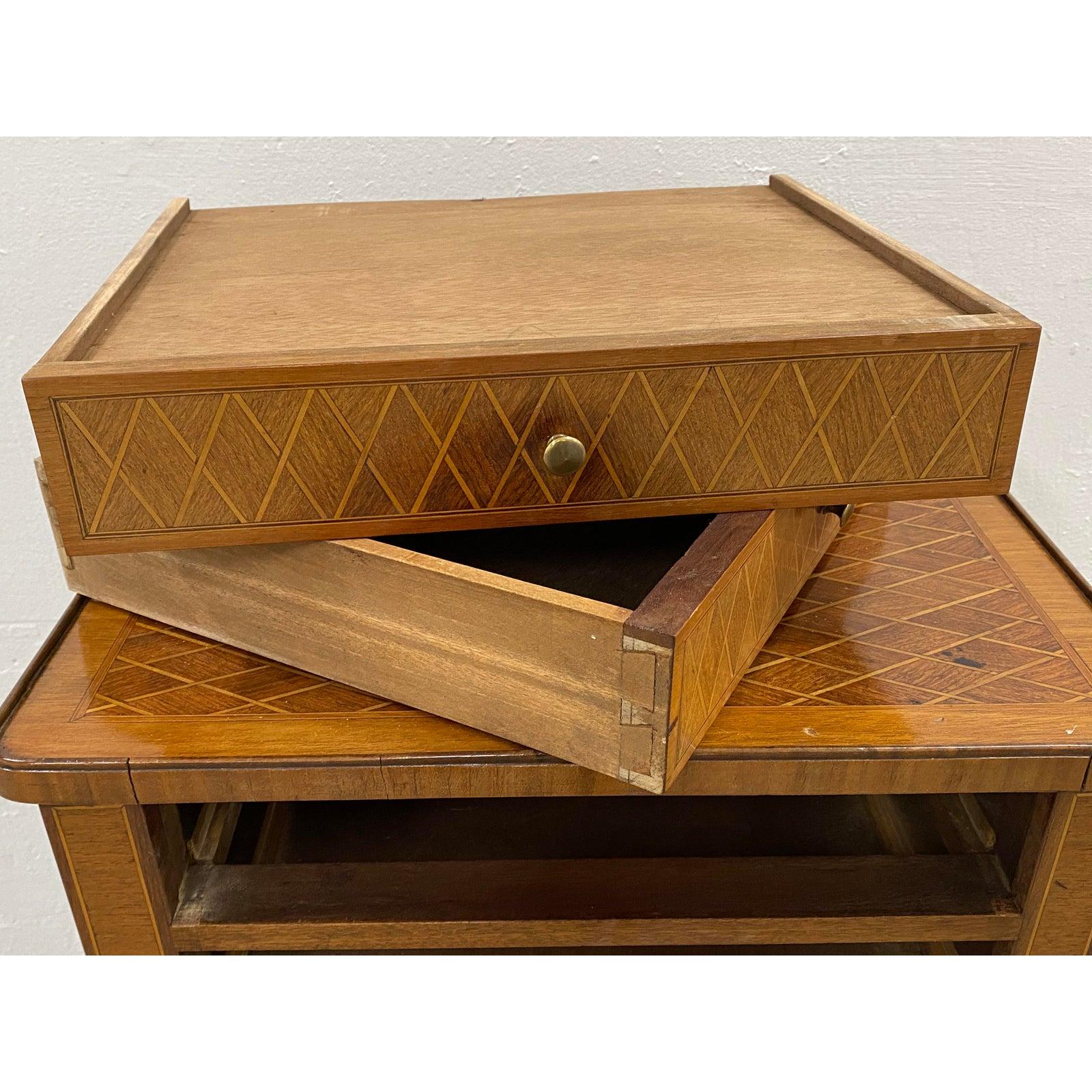 19th Century European Kingwood Side Table with Drawers In Good Condition In San Francisco, CA