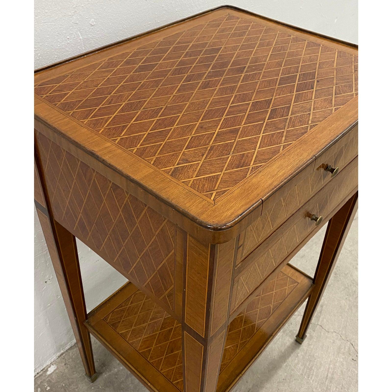 19th Century European Kingwood Side Table with Drawers 2