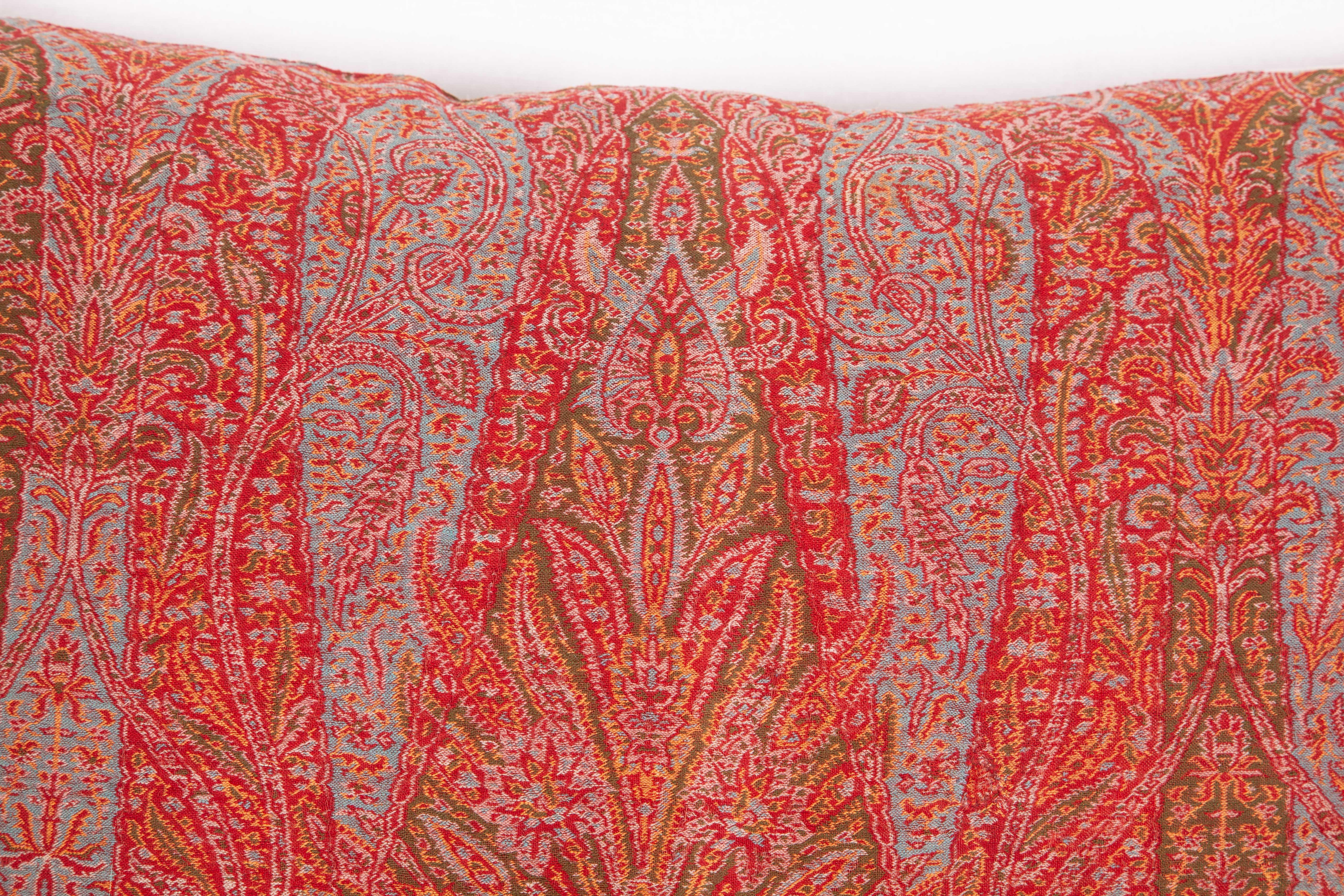 Woven 19th Century European Paisley Wool Pillow