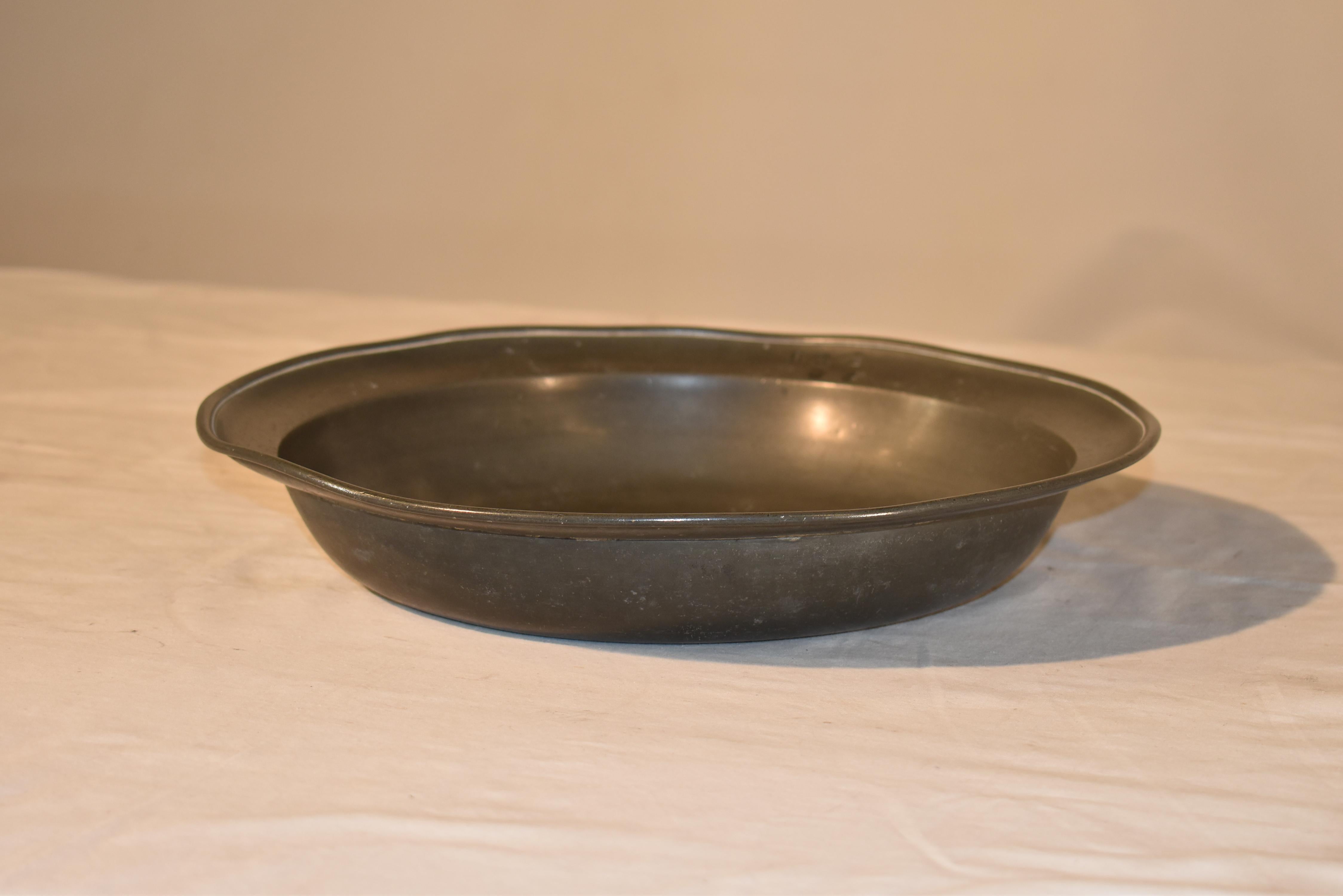 19th Century European Pewter Bowl Georgiano en venta