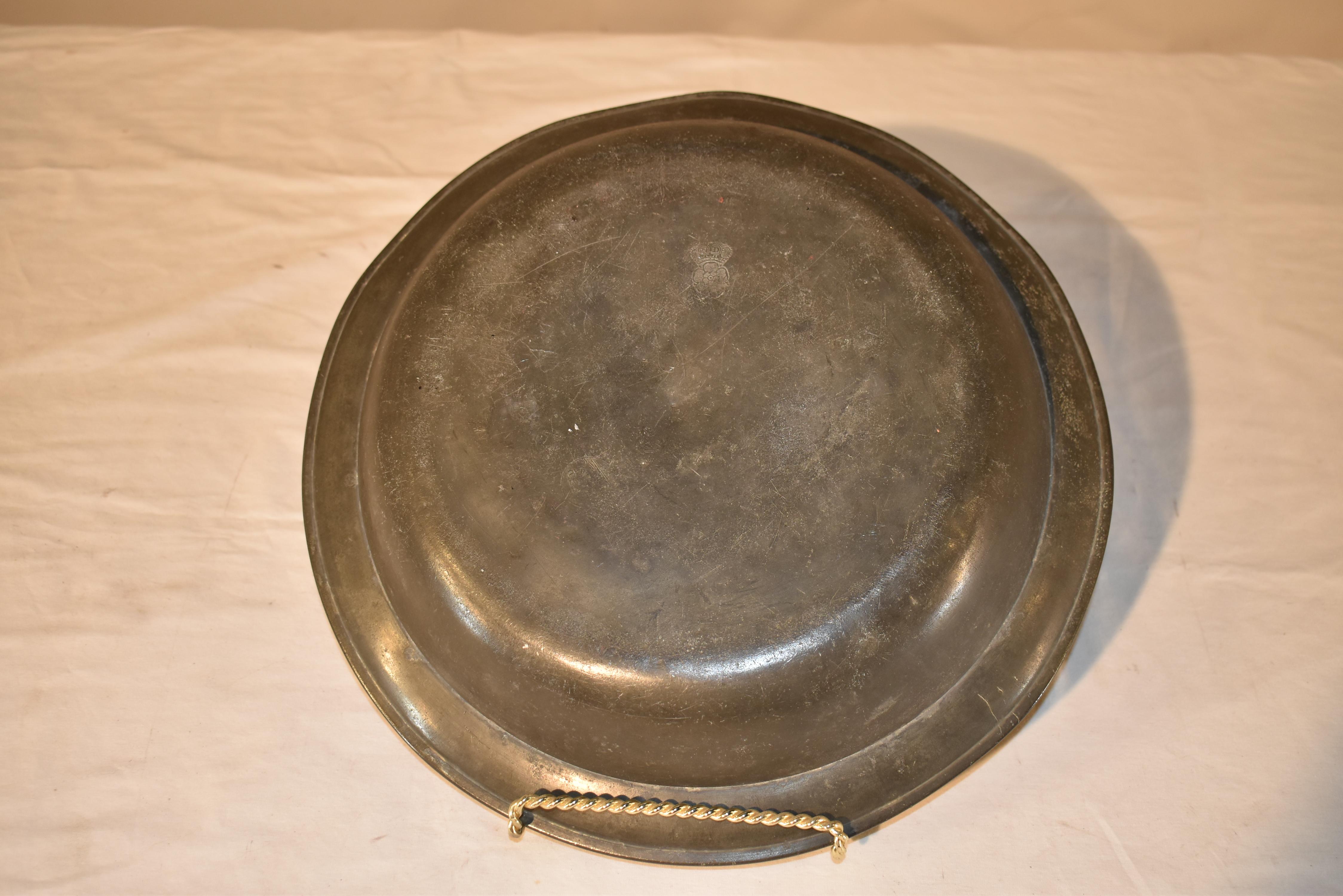 19th Century European Pewter Bowl en venta 1