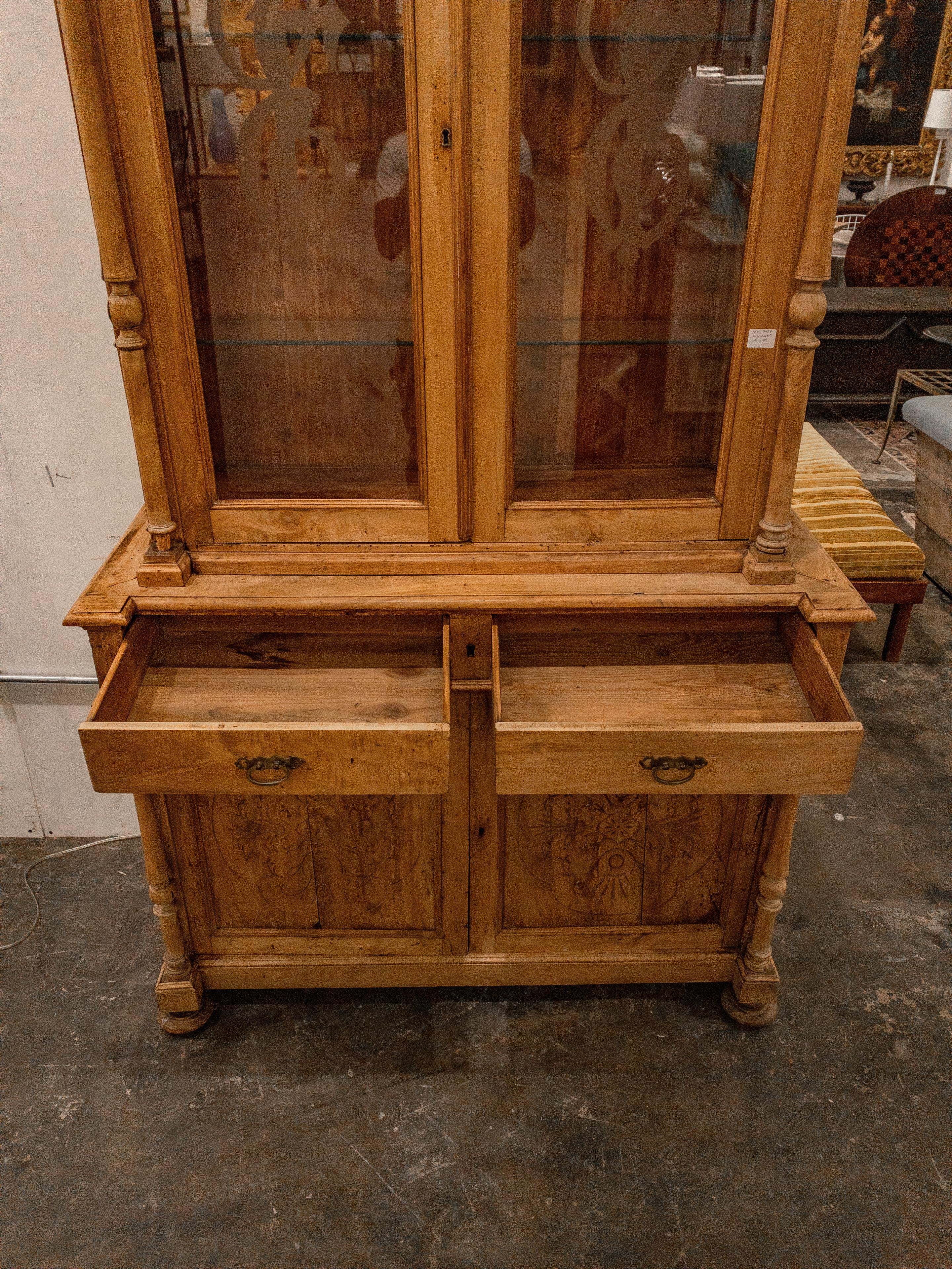 19th Century European Pine Bookcase For Sale 2