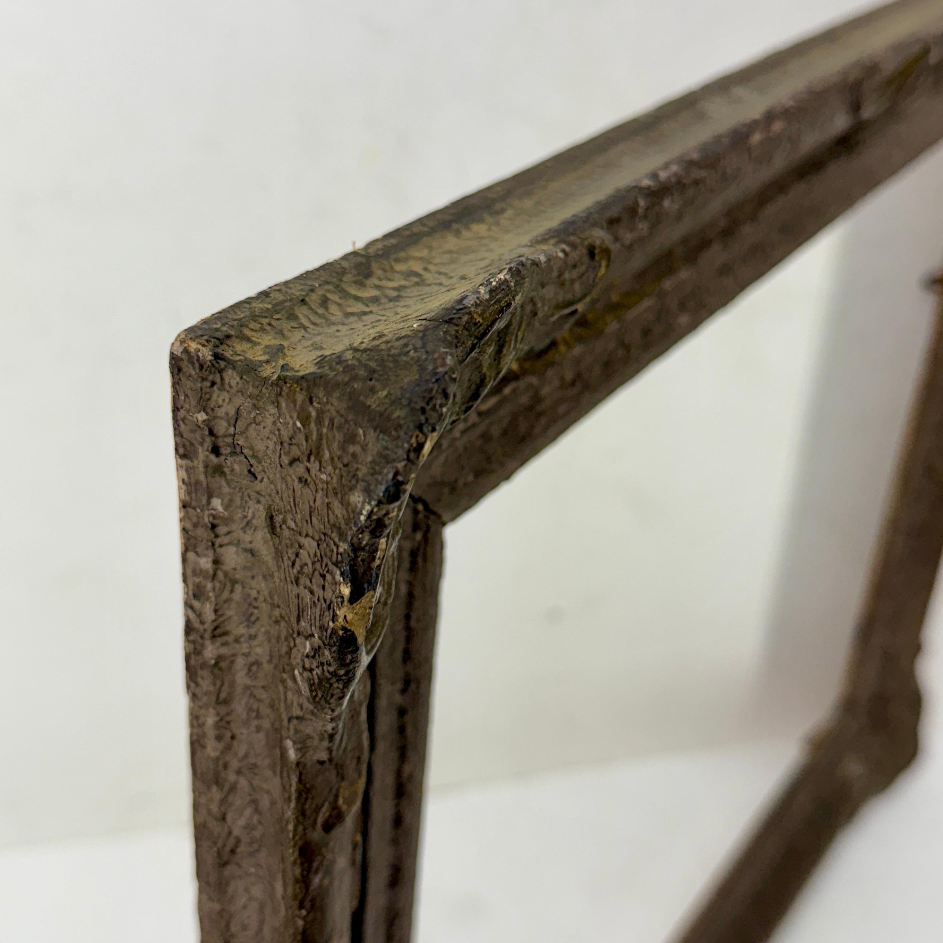 Cadre d'art européen rectangulaire en bois doré du 19e siècle en vente 6