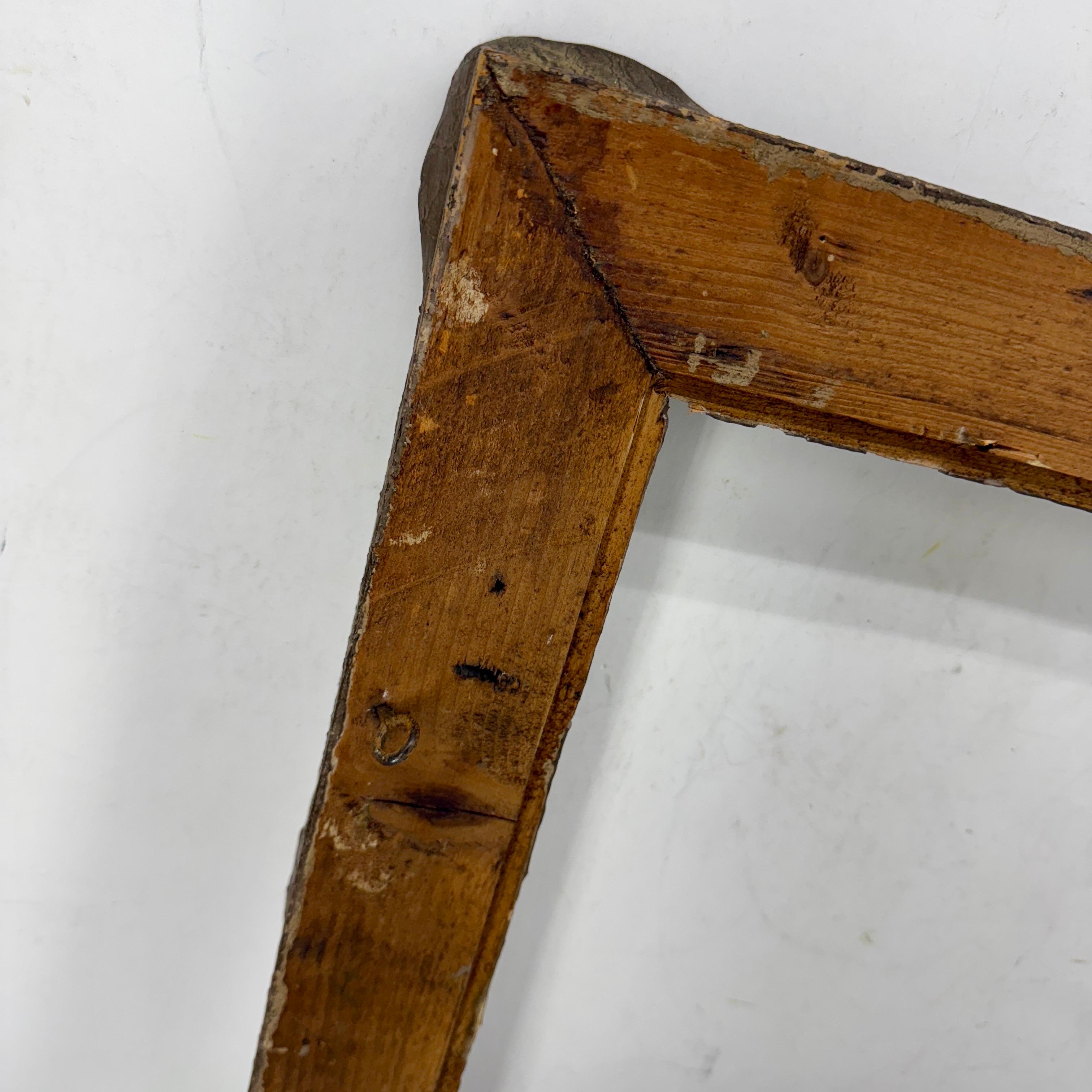 Cadre d'art européen rectangulaire en bois doré du 19e siècle en vente 11