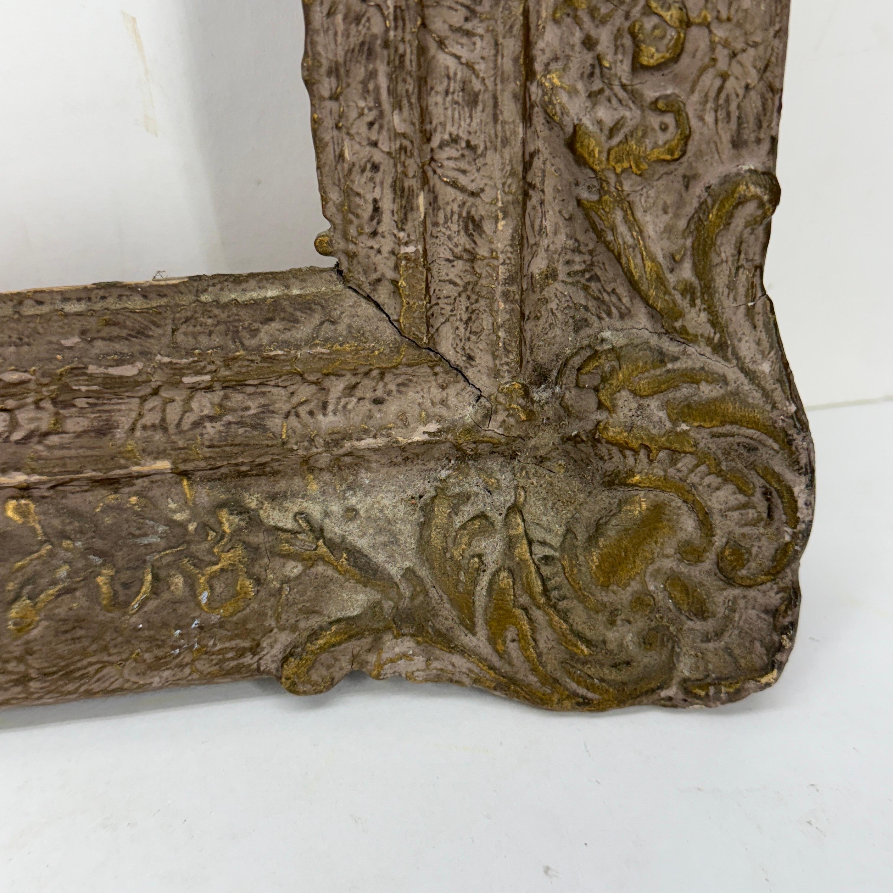 Cadre d'art européen rectangulaire en bois doré du 19e siècle Bon état - En vente à Haddonfield, NJ