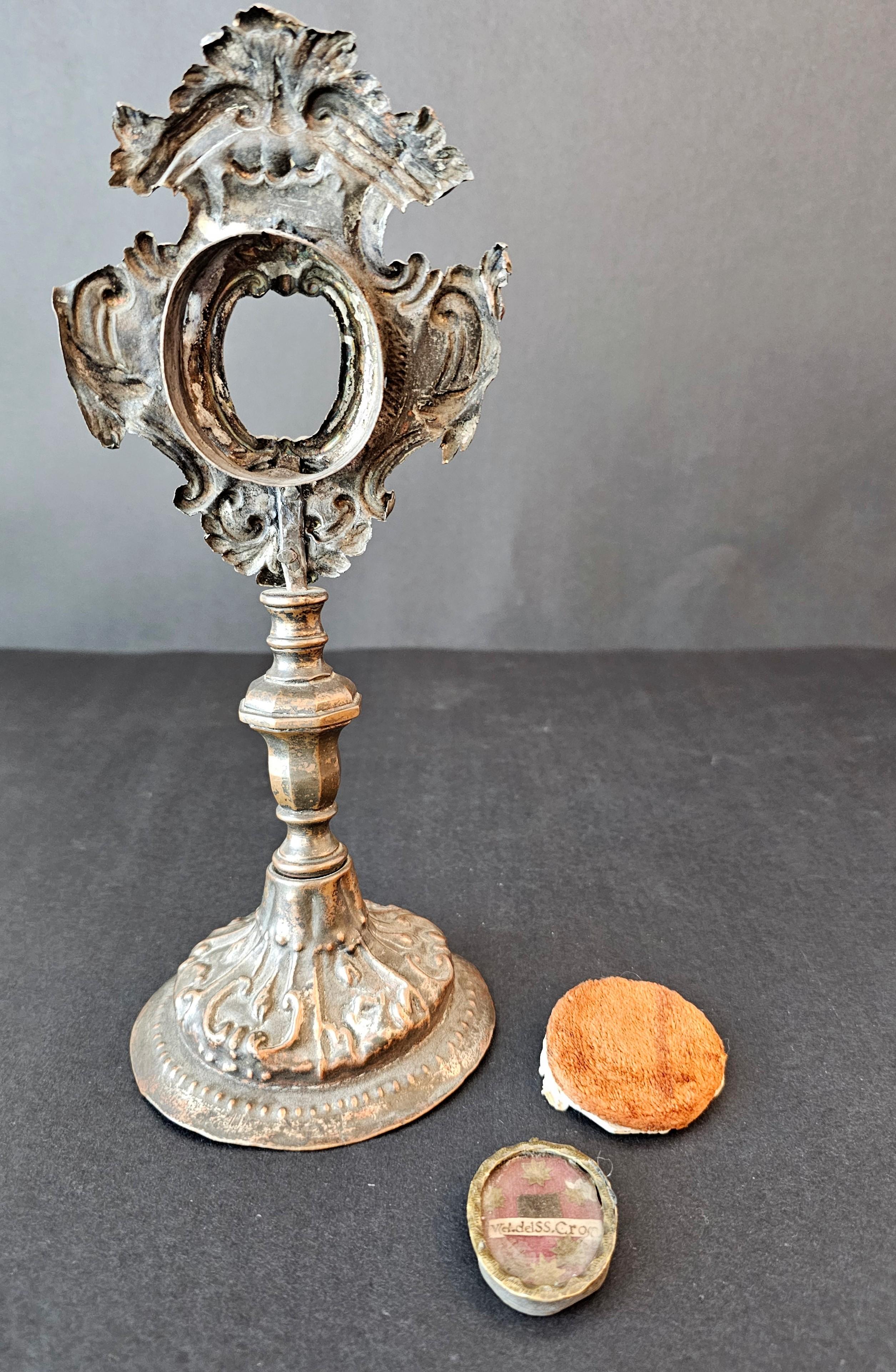 Europäische religiöse Altarreliquary-Monstrance des 19. Jahrhunderts mit Relic 4