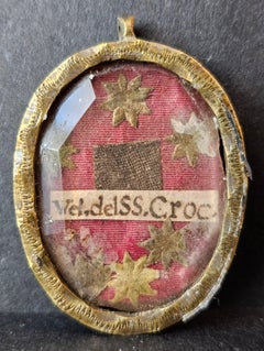 19th Century European Religious Altar Reliquary Monstrance With Relic