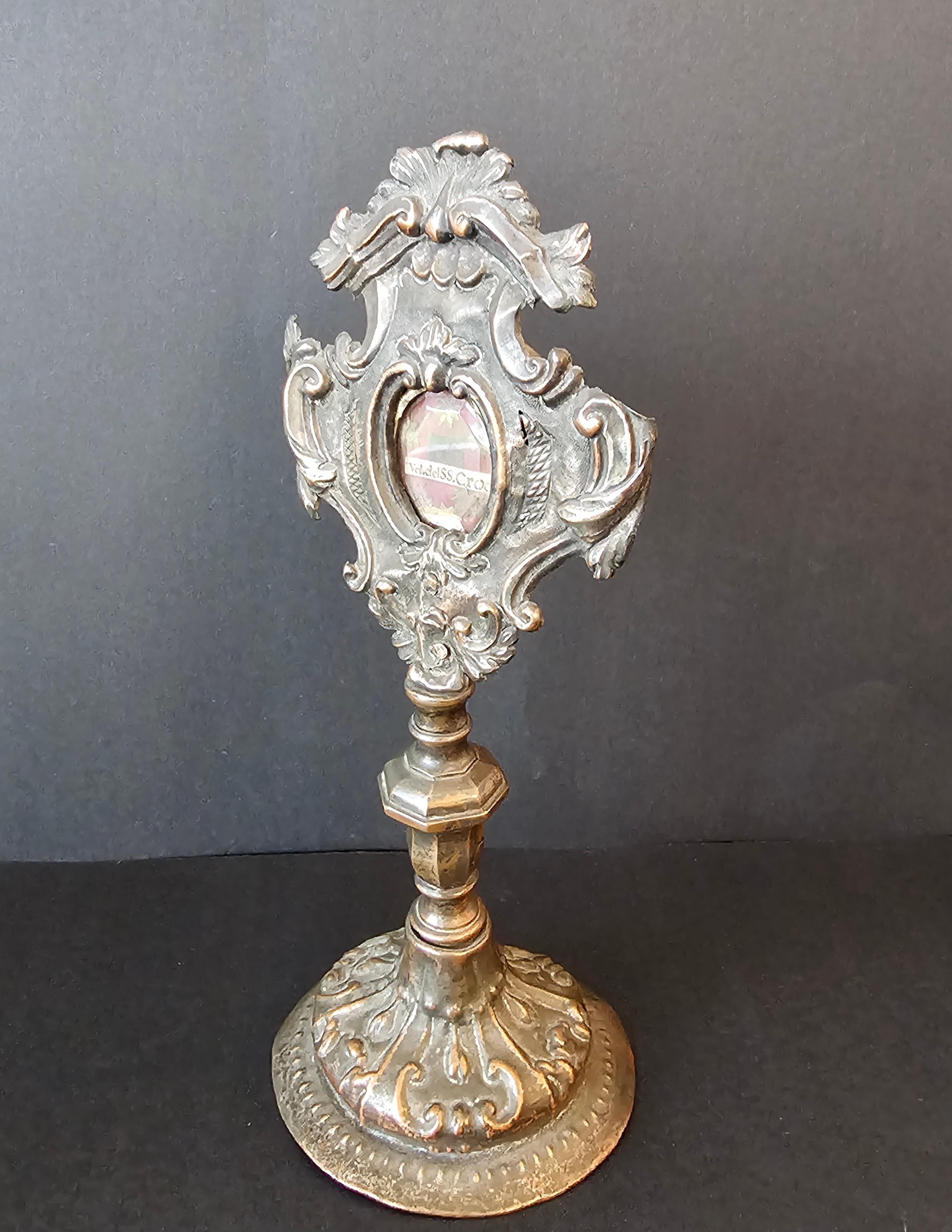 Europäische religiöse Altarreliquary-Monstrance des 19. Jahrhunderts mit Relic 1