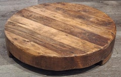 19th Century European Rustic Timber Large Trivet / Charcuterie Board