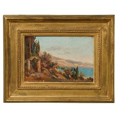 19th Century European School Oil on Canvas Coastal Scene