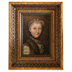 19th Century European School Oil Portrait of a Matron