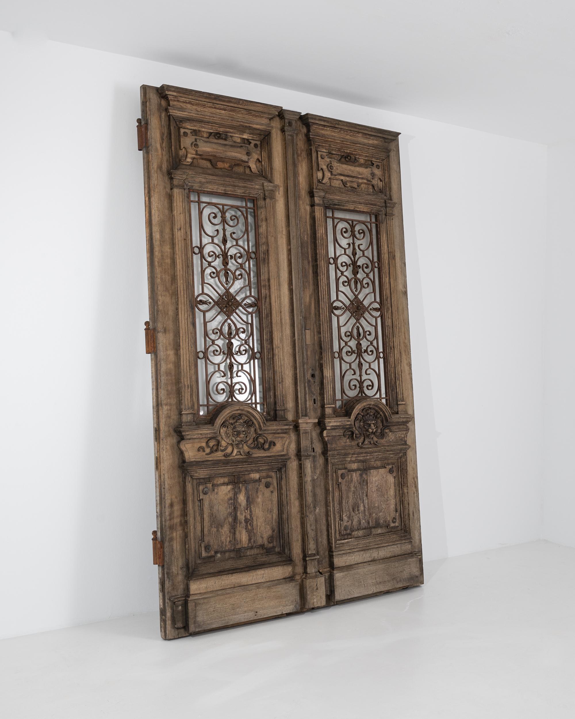 Bleached 19th Century European Townhouse Doors
