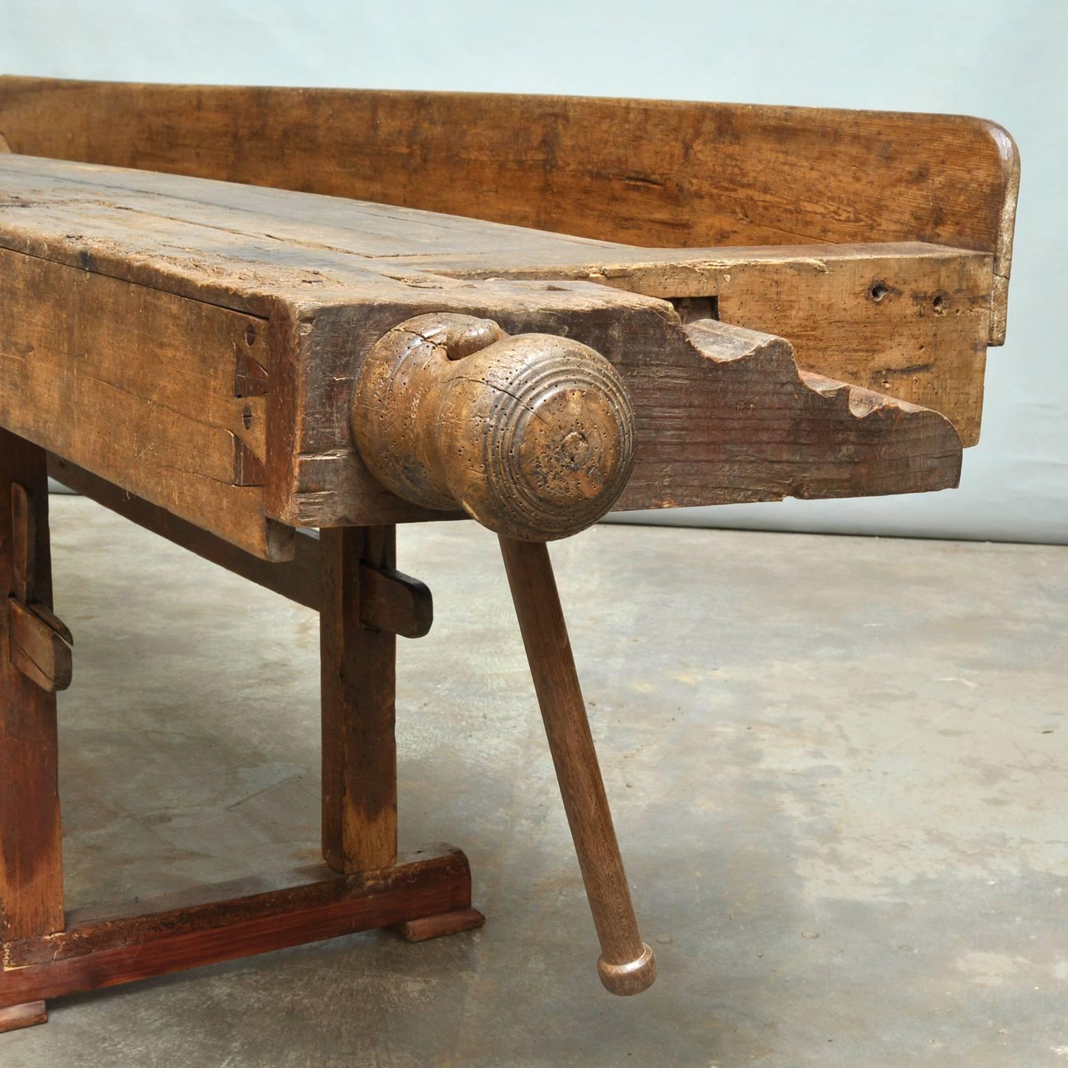 Oak 19th Century European Work Table