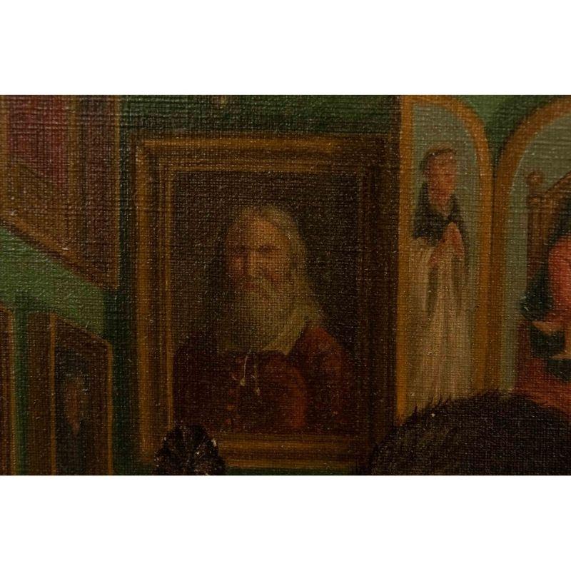 19th Century Evaluation of the Art Expert Painting Oil on Canvas For Sale 5