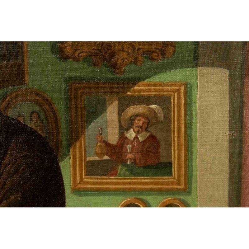 19th Century Evaluation of the Art Expert Painting Oil on Canvas For Sale 7