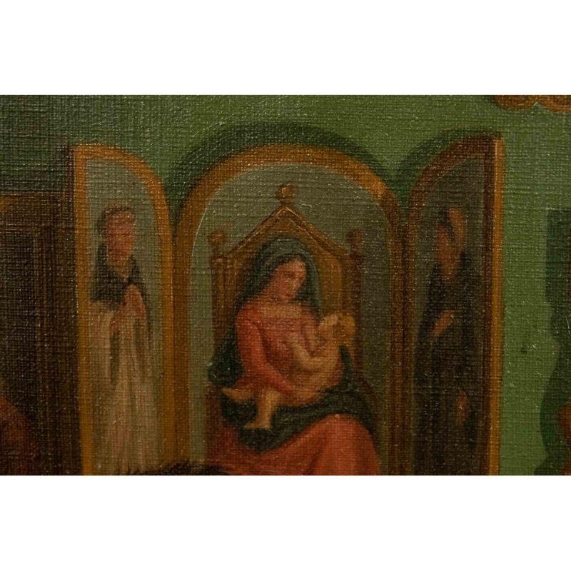 19th Century Evaluation of the Art Expert Painting Oil on Canvas For Sale 1