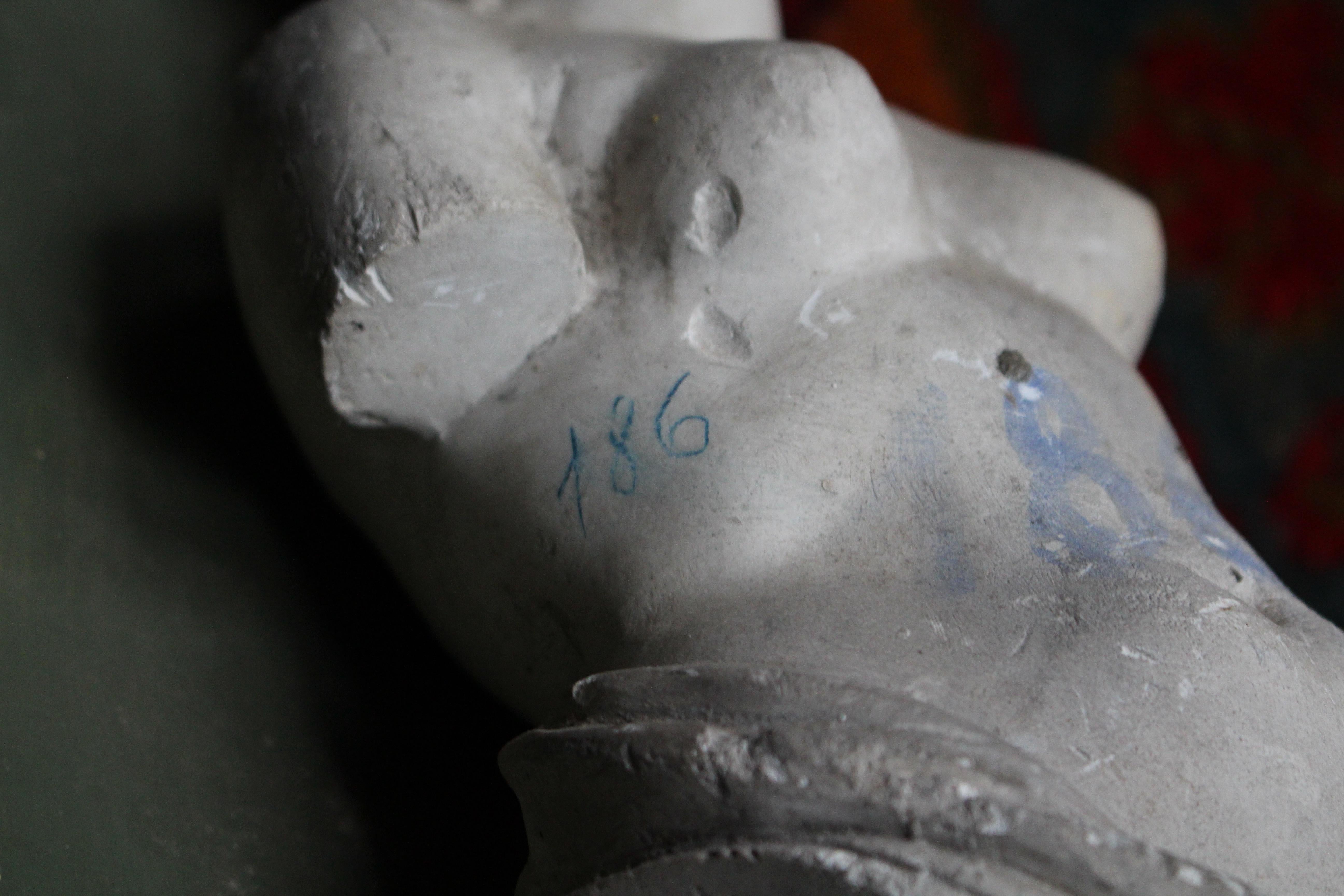 19th Century Ex Museum Plaster Corbel Foundry Sample Classical Maiden 8