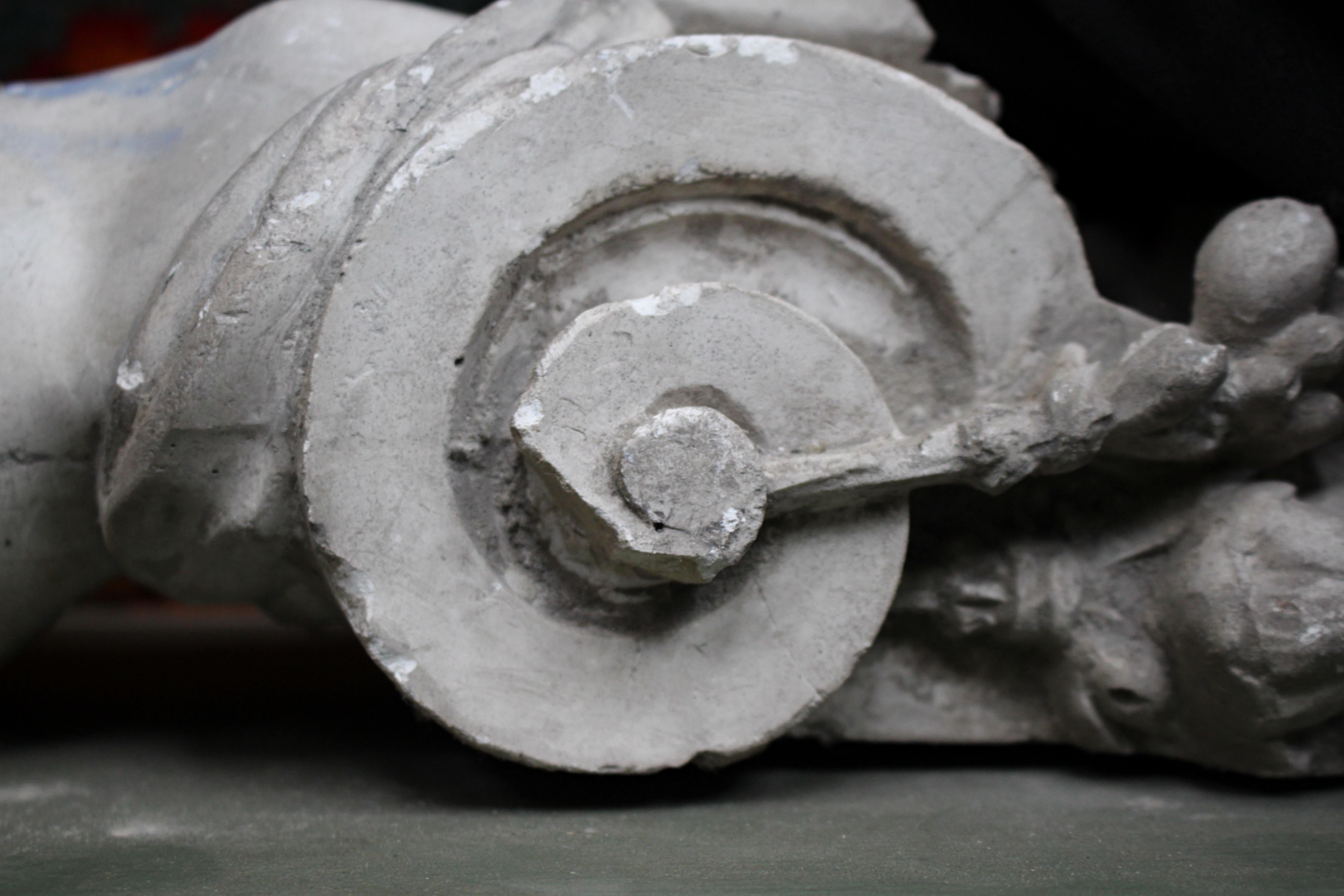 19th Century Ex Museum Plaster Corbel Foundry Sample Classical Maiden 9