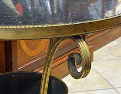 19th Century Excellent French Empire Bronze and Marble Two-Tier Gueridon Table