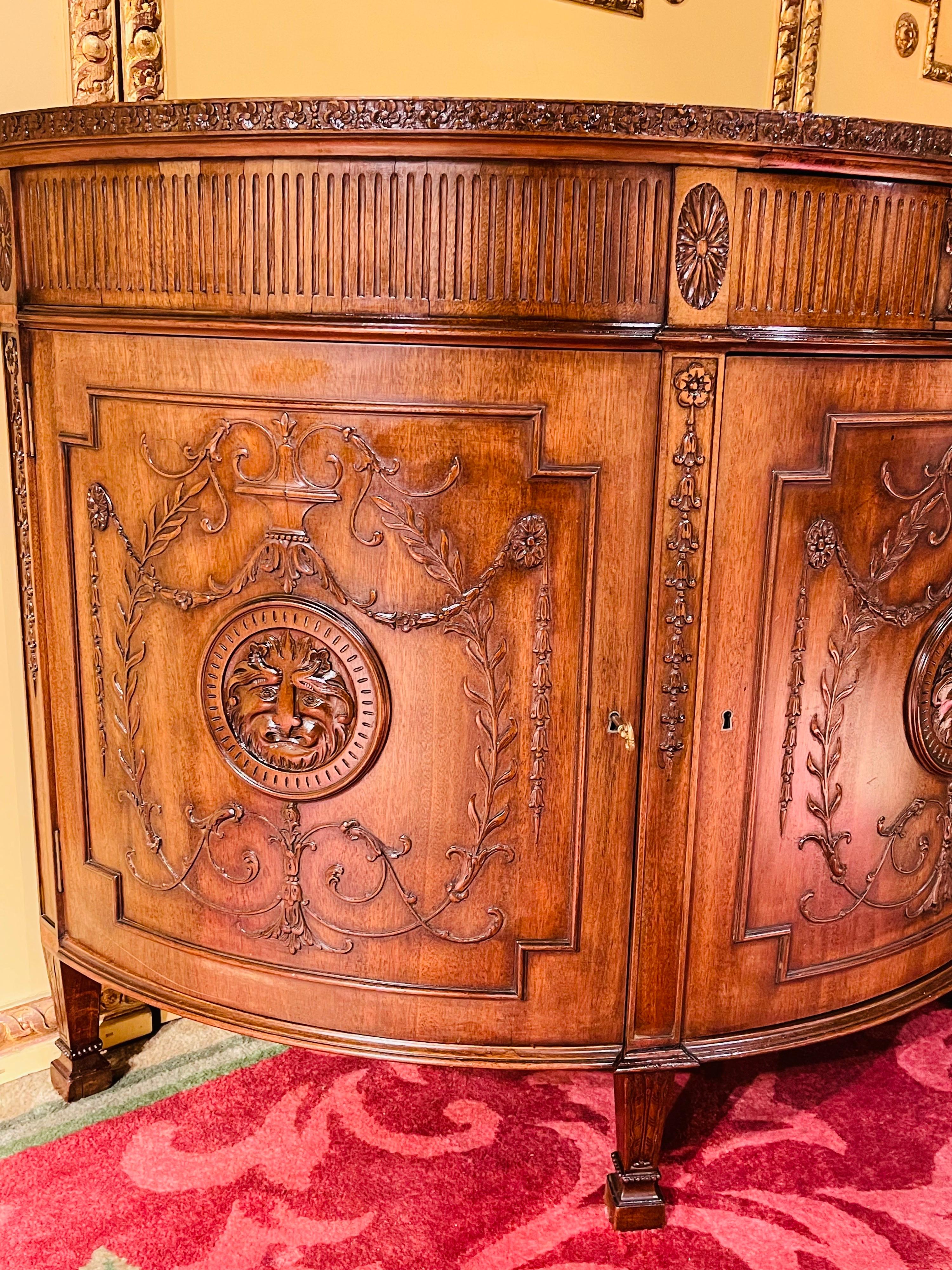 19th Century Excellent Semicircular Wall Chest of Drawers, Neoclassicism For Sale 3