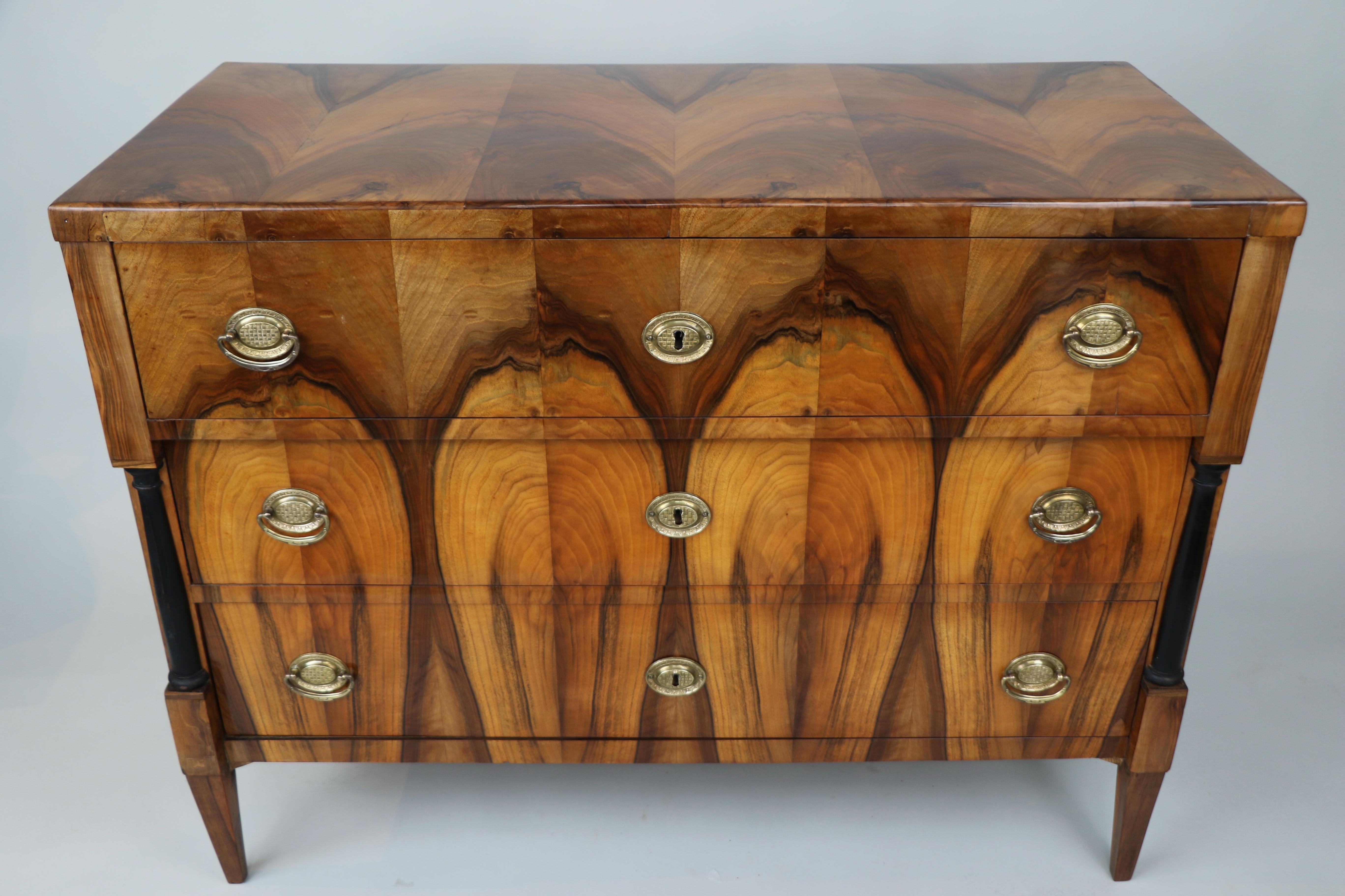 19th Century Exceptional Biedermeier Pair of Chests of Drawers. Vienna c. 1825 For Sale 5
