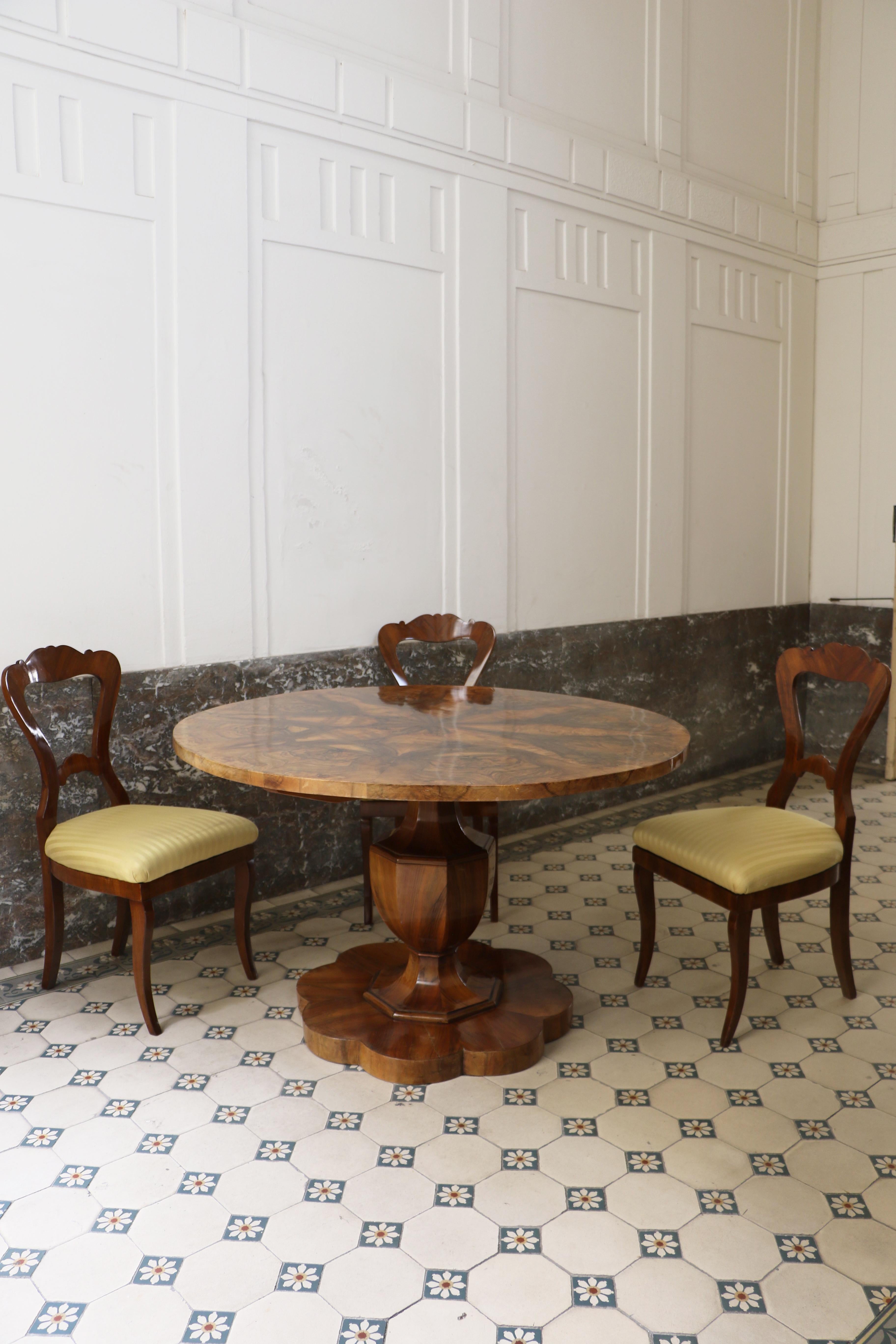 Ebonized 19th Century Exquisite Biedermeier Walnut Table. Vienna, c. 1825. For Sale