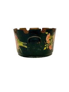 19. Jahrhundert Exquisite handbemalte Petite Cachepot