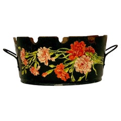 19th Century Exquisite Hand-Painted Petite Cachepot