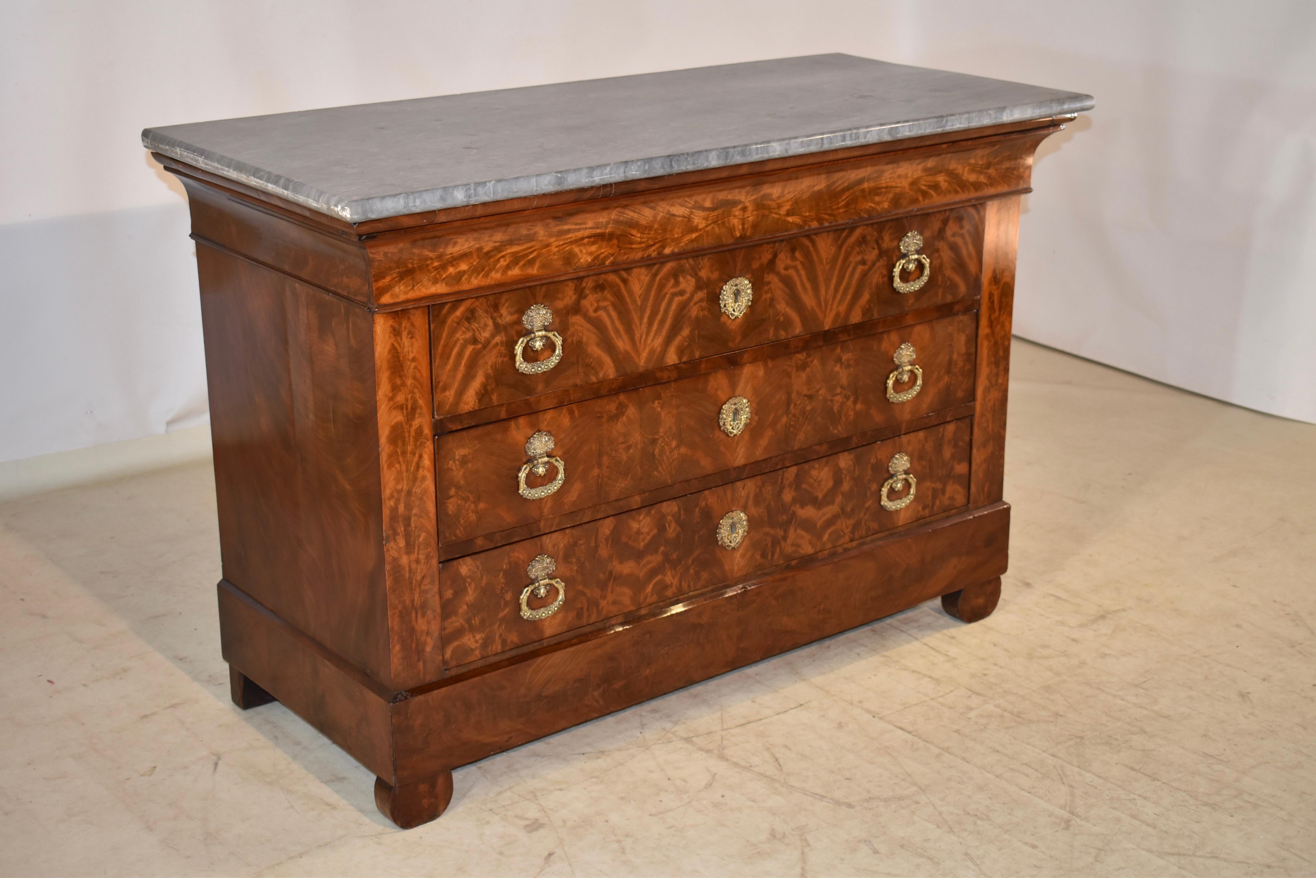 Marble 19th Century Exquisite Louis Philippe Commode For Sale