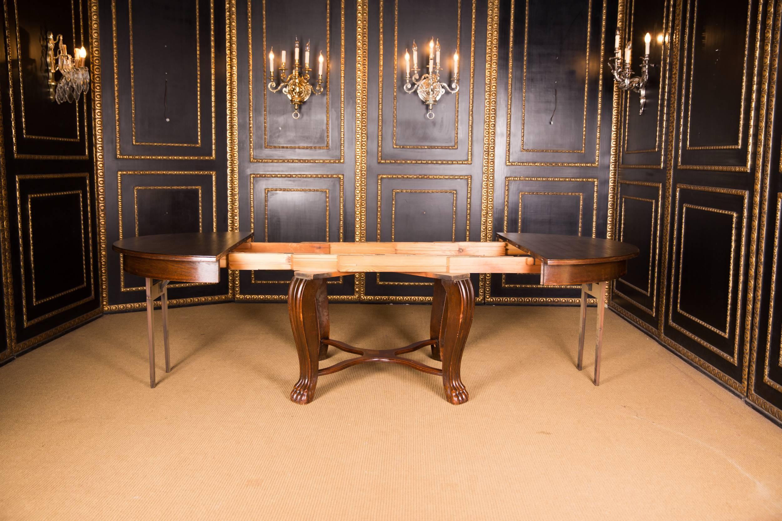 19th Century Extendable Dining Table with Paws, Neo Renaissance Period 2