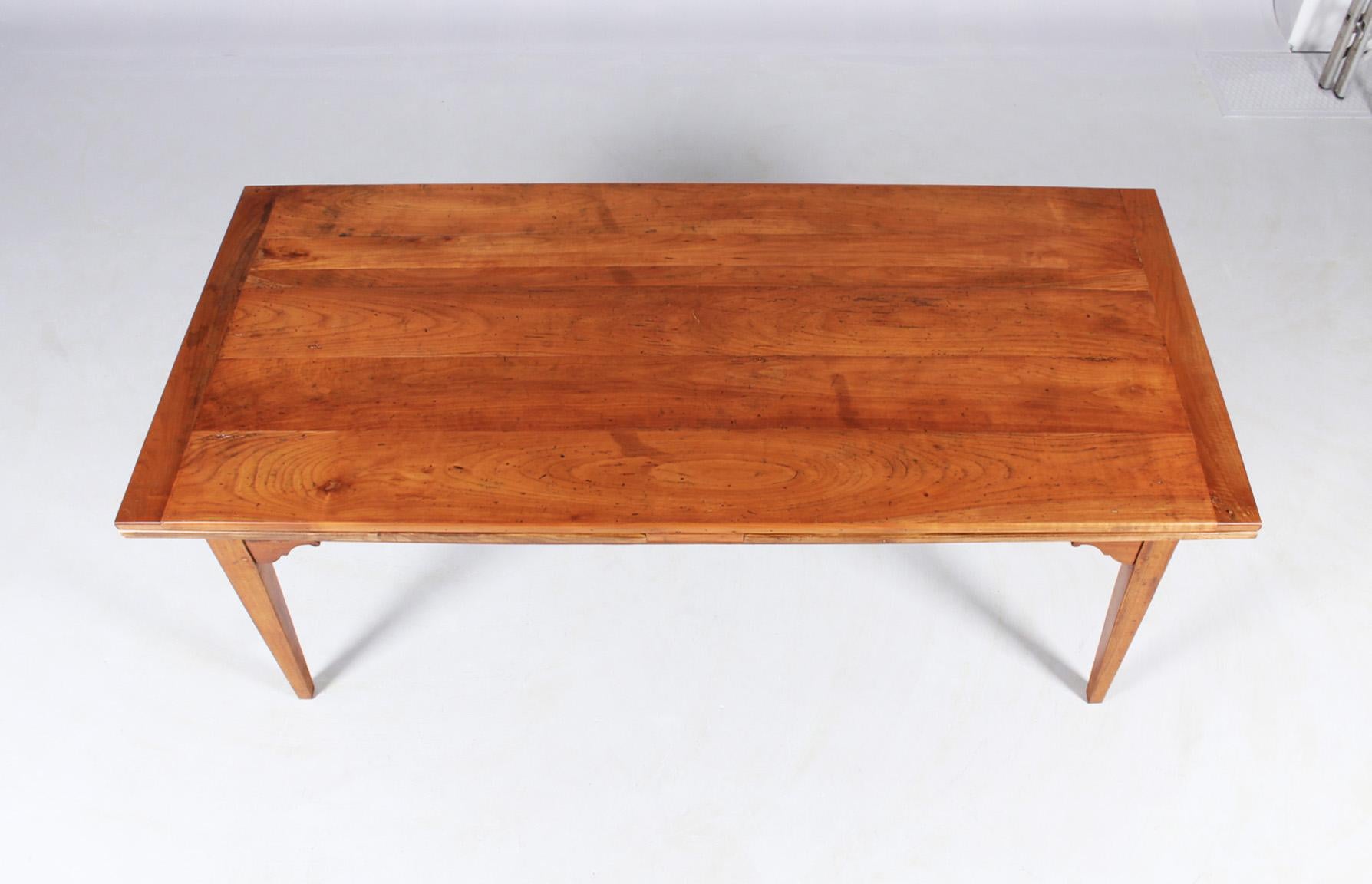 19th Century Extendable Farm Table, for up to 12 people, Cherrywood 5