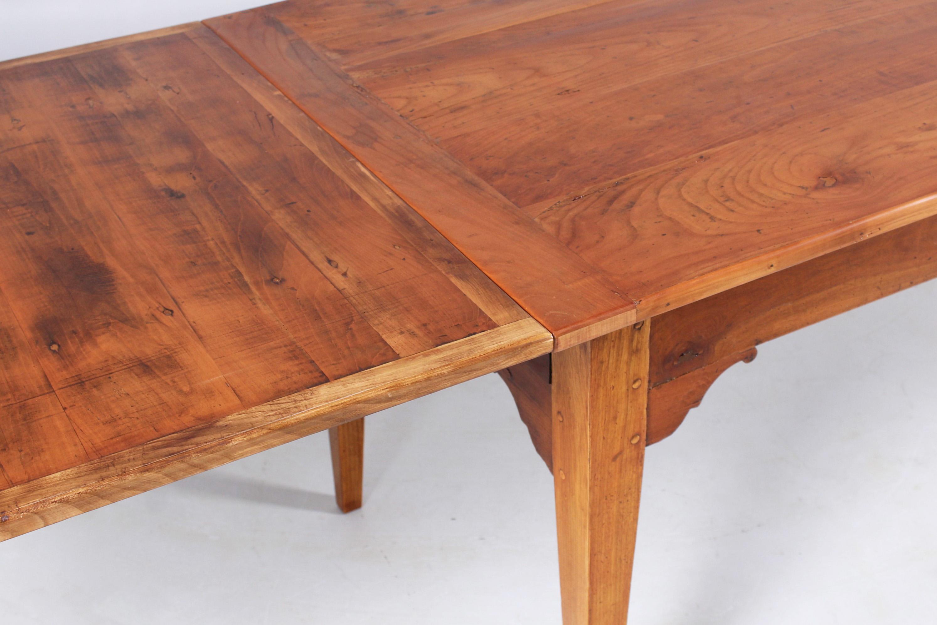 19th Century Extendable Farm Table, for up to 12 people, Cherrywood 6