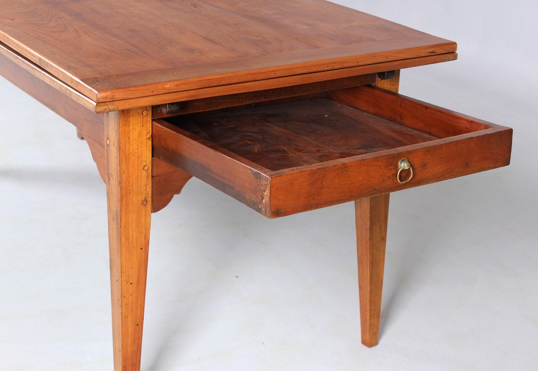 19th Century Extendable Farm Table, for up to 12 people, Cherrywood 7