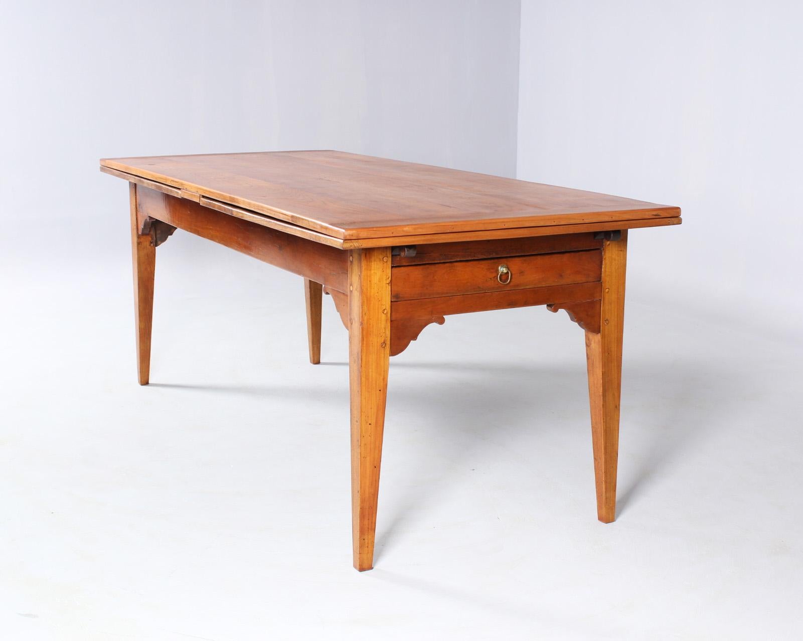 19th Century Extendable Farm Table, for up to 12 people, Cherrywood 11