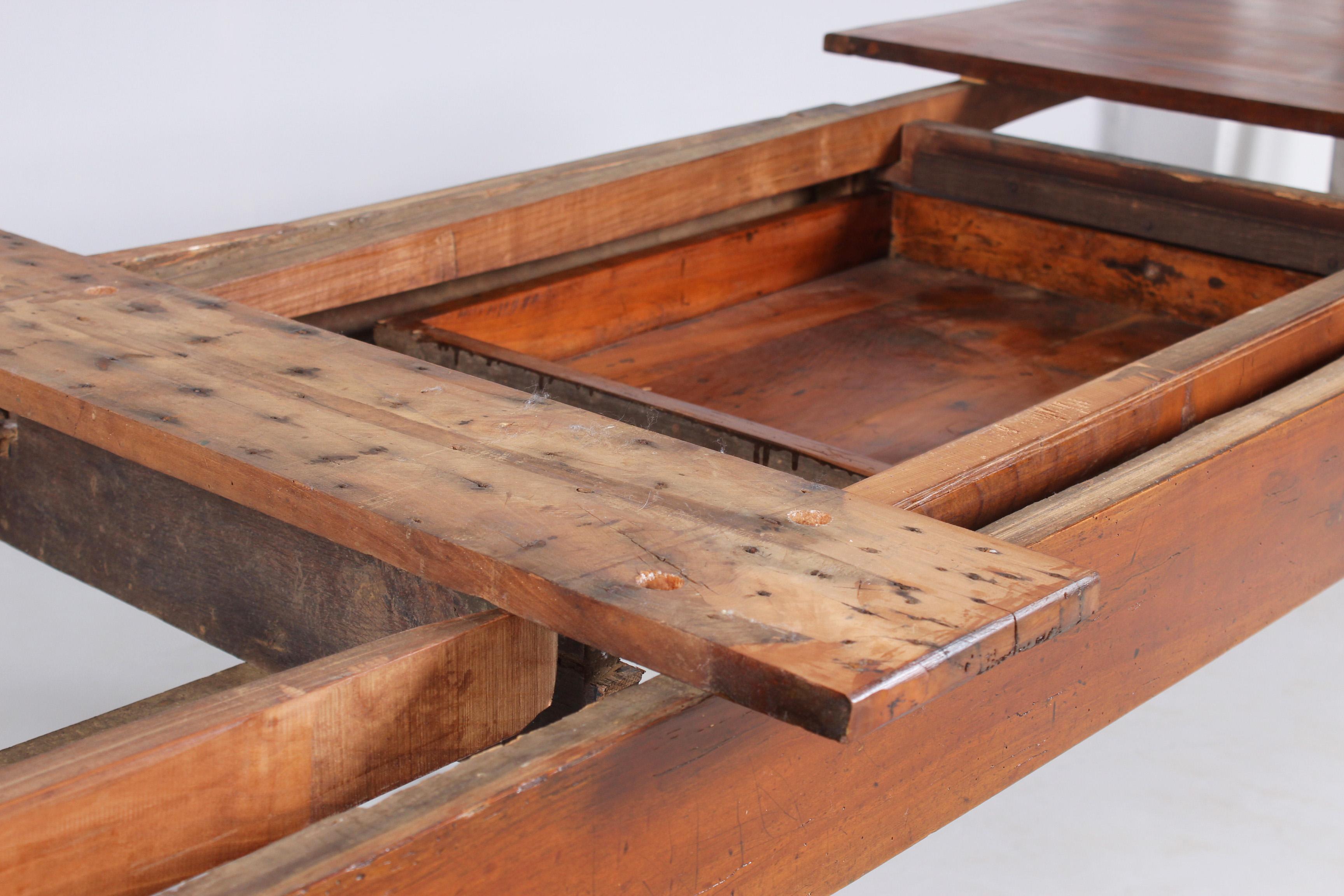 19th Century Extendable Farm Table, for up to 12 people, Cherrywood 14