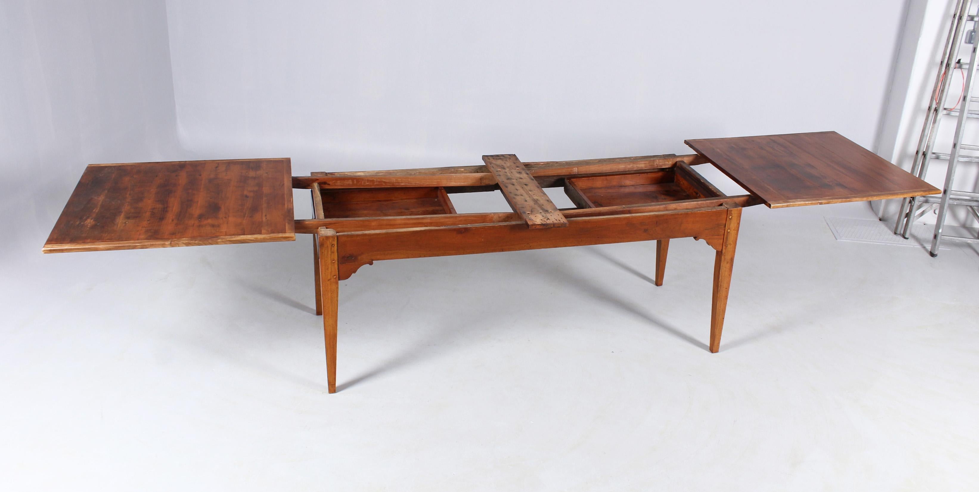 19th Century Extendable Farm Table, for up to 12 people, Cherrywood 15