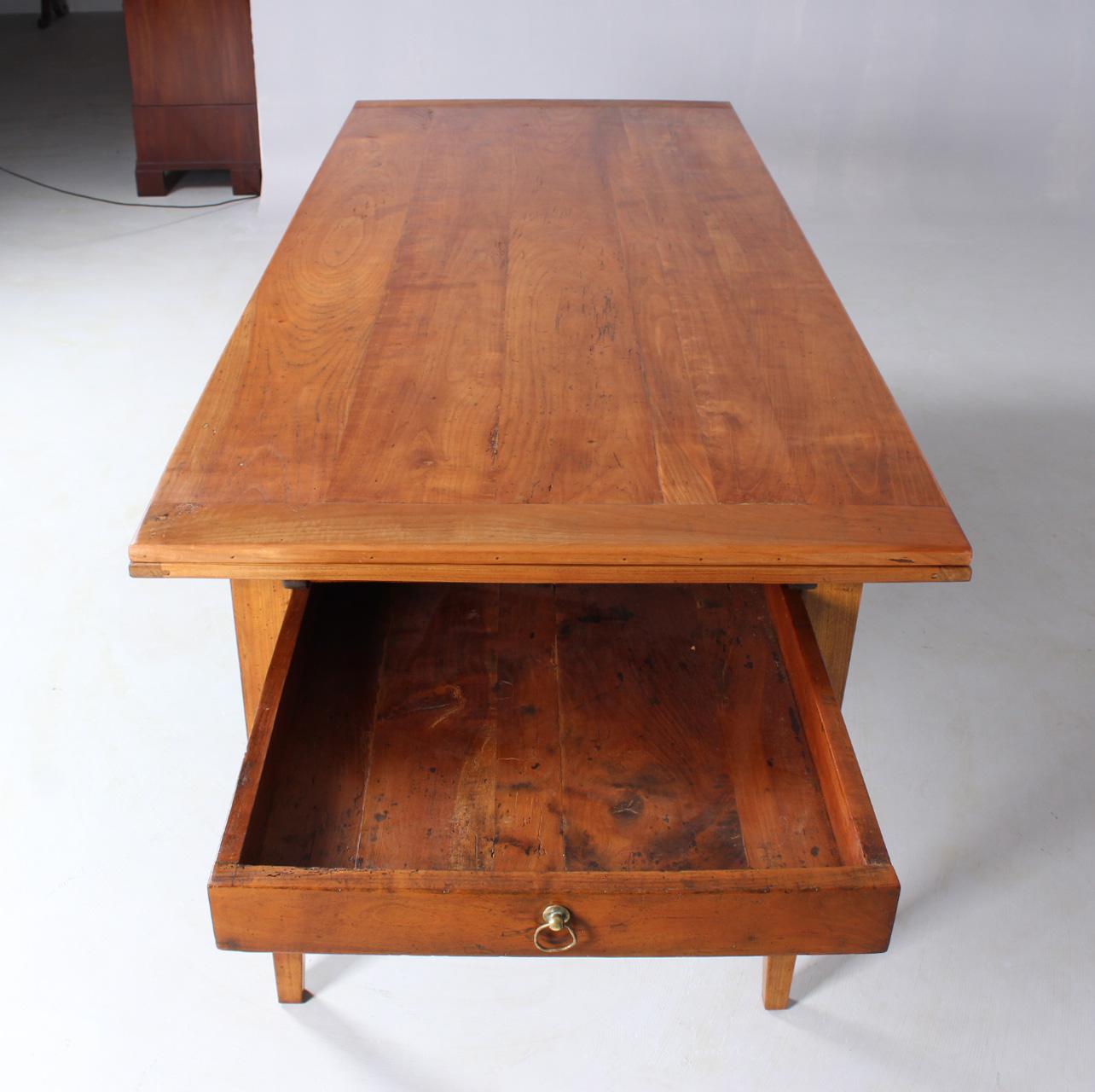 19th Century Extendable Farm Table, for up to 12 people, Cherrywood 1